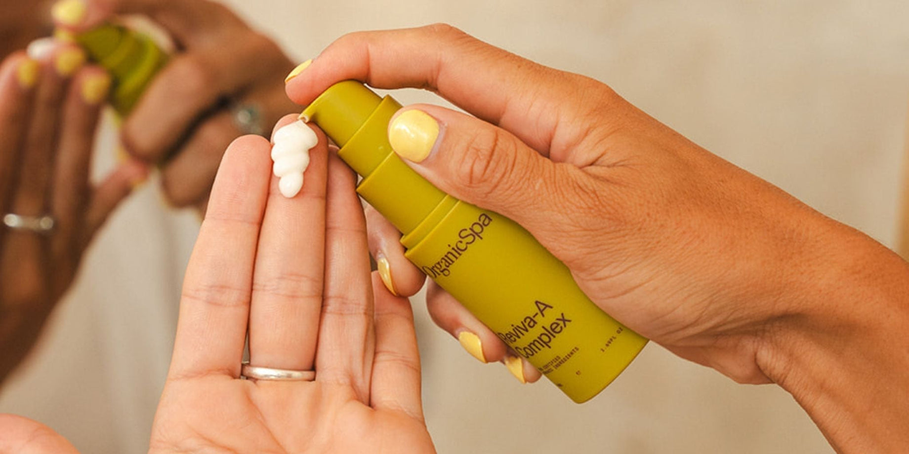 OrganicSpa Skincare logo featuring a bespoke circular icon representing the pillars of nature and science above the primary brand name in a serif typeface and the word "SKINCARE" in clean, spaced-out sans-serif lettering.