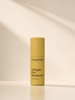 Front label of Collagen Pro+ Moisturiser with brand and product name.