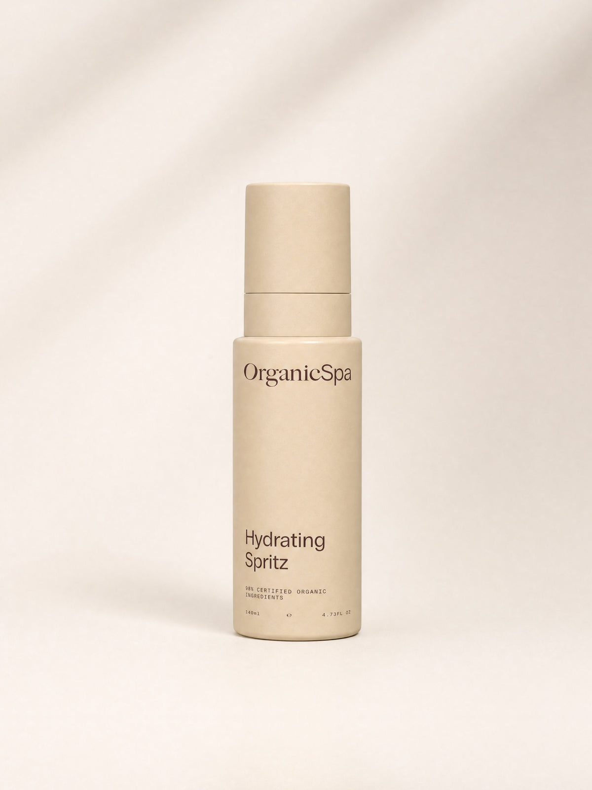 Organicspa Hydrating Spritz front pack, certified organic toning mist for face made in Australia.