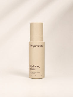 Organicspa Hydrating Spritz front pack, certified organic toning mist for face made in Australia.
