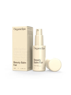 Organicspa Beauty Balm Fair tube and carton, certified organic BB cream.