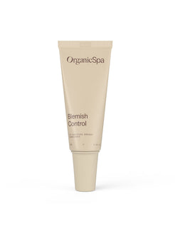 Organicspa Blemish Control front pack, certified organic spot treatment for blemish-prone skin.